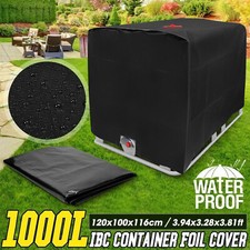 1000L Rain Water Tank Cover IBC Tote Protective Foil Cover Waterproof Outdoor UK