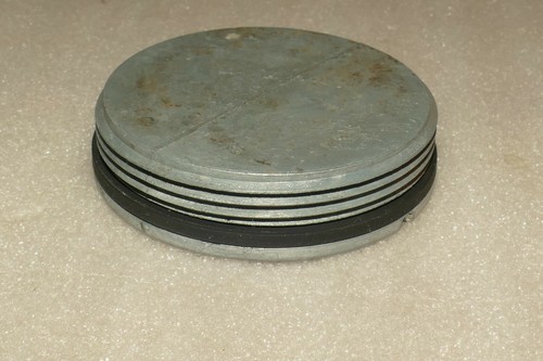 Tri-Sure 2,75" Öltrommel Stecker Kappe Straupe silber Farbe geätzt Fass Deckel Top Vintage - Bild 4 von 6