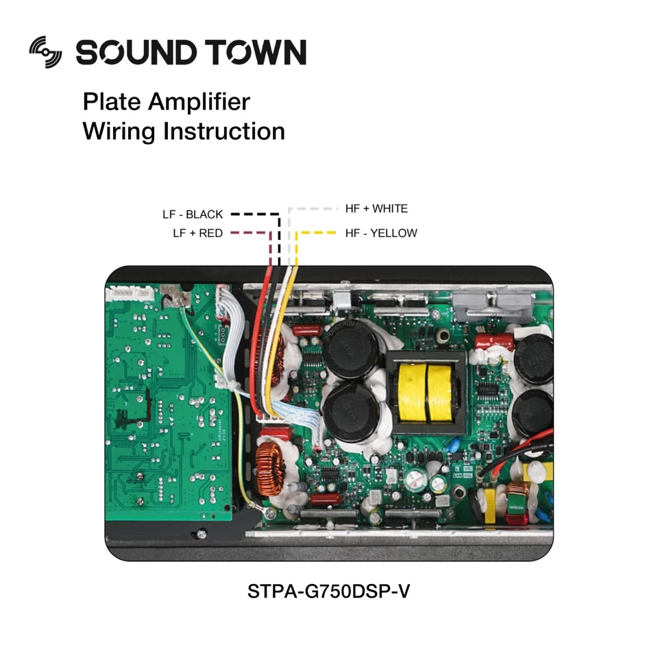 Amplificador de Placa Sound Town Clase-D, 700W Continuo, TWS Bluetooth (STPA-G750DSP-V) Foto 4 de 4