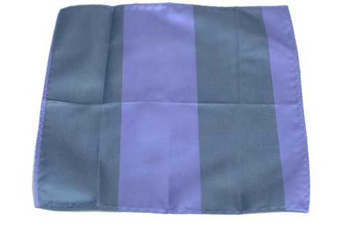 Umberto Algodon Lavender Gray Bar Stripe Silk Pocket Square $75 Retail New - 第 1/3 張圖片
