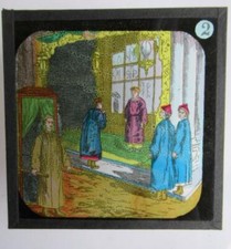 Magic Lantern Slide From The Land Of The Pigtail    please scroll down