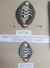 Insigne de performance de vol à voile Autriche Aero Club + décoration miniatu...