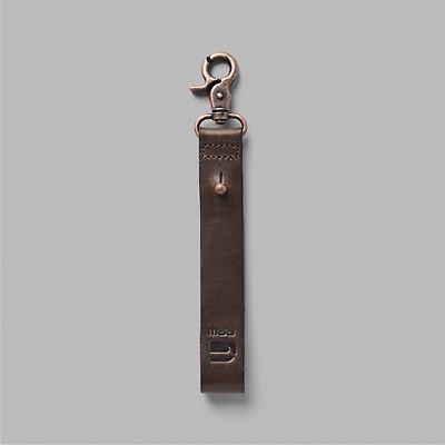 NWT G-Star Raw Wairdon Leather Keychain Hanger Black Brown Belt Key Chain New 