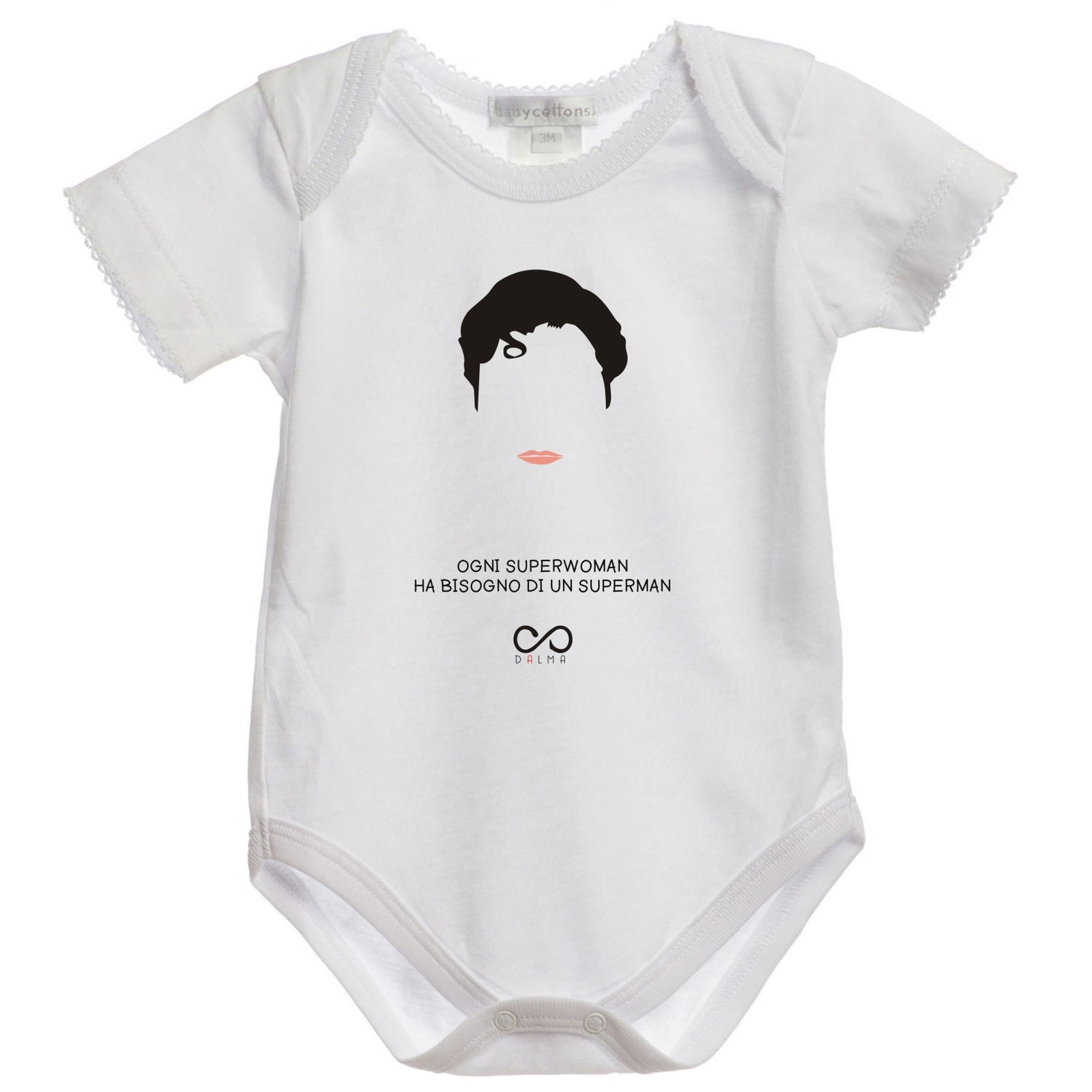 BODY tutina bimbo neonato DM43 Superman Fun Cartoon 100% cotone bimba