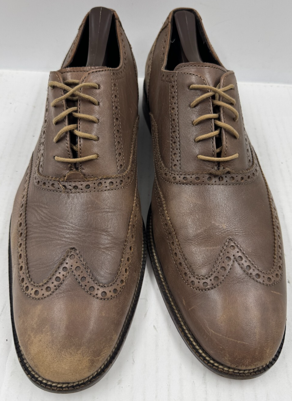 SAOLA Scarpe eleganti uomo Cole Haan 12 Oxford marroni punta tonda punta alare C11564