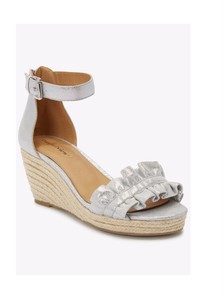 wide width silver sandals