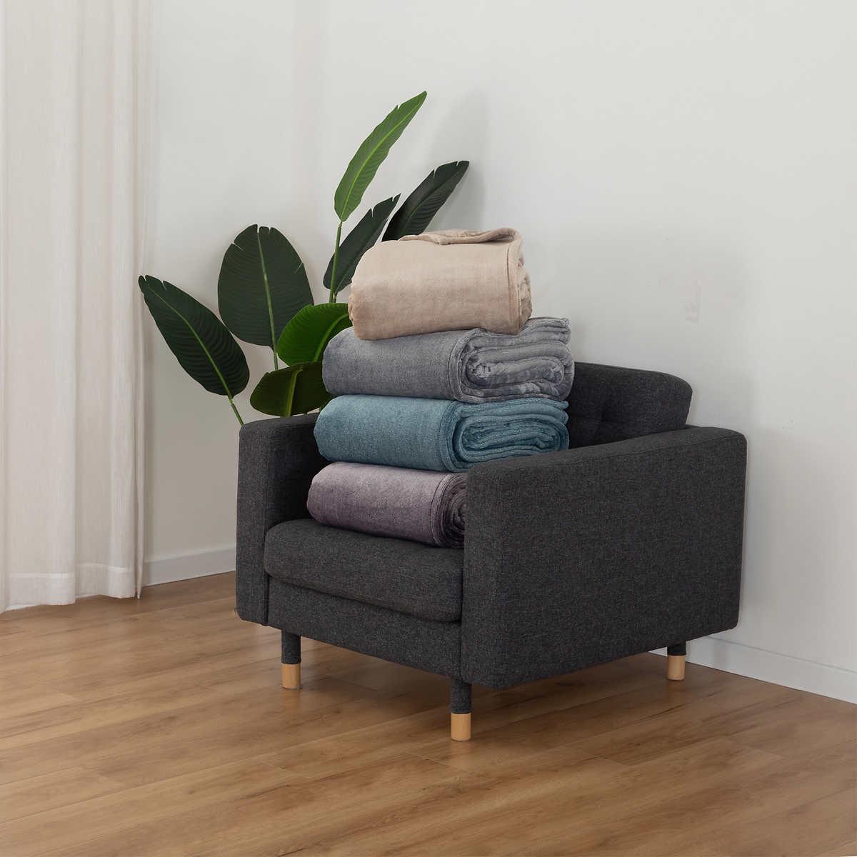 Berkshire Life Soft Blanket, King, Queen, or Twin, Gray, Teal, Blue or Red, NEW eBay