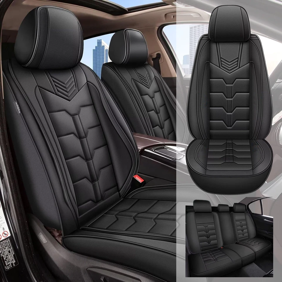Car 5-Seat Covers Faux Leather Full Set Protector Pad For Kia Forte 2014-2024 - Image 3 of 4