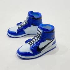 MRA002: Mr. Figure 1/12 painted Blue White Sneakers for 6" Slim Body