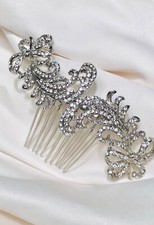 New Rhinestone Crystallized Hair Comb Accessory