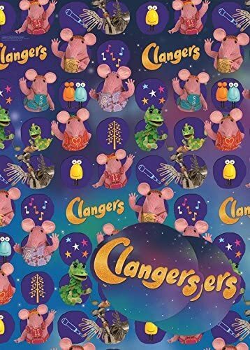 Clangers wrapping paper - Clangers Gift Wrap 2 sheets 49cm x 70cm - Picture 1 of 1