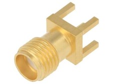 901-144 Femelle SMA Femelle Droite 50Ω THT sur PCB PTFE Plaqué Or AMPHENOL