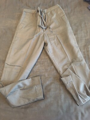 Mens Checkered Slim fit cropped Trousers (Black) Linen Dubai style