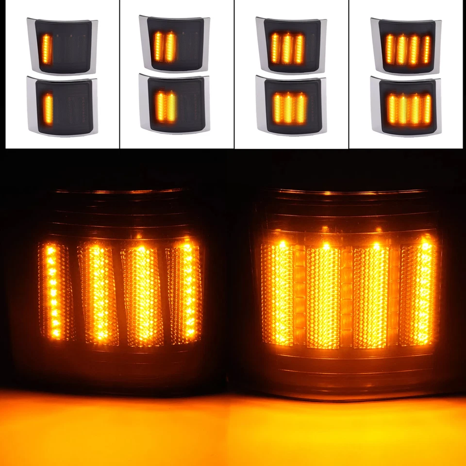Sequential Amber LED Corner Side Marker Lights For Chevy C/K 1500 2500 94-98 99 Foto 2 de 4