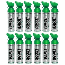 12 Pack Large 10L Boost Oxygen Natural Portable Pure Canned Oxygen, Flavorless