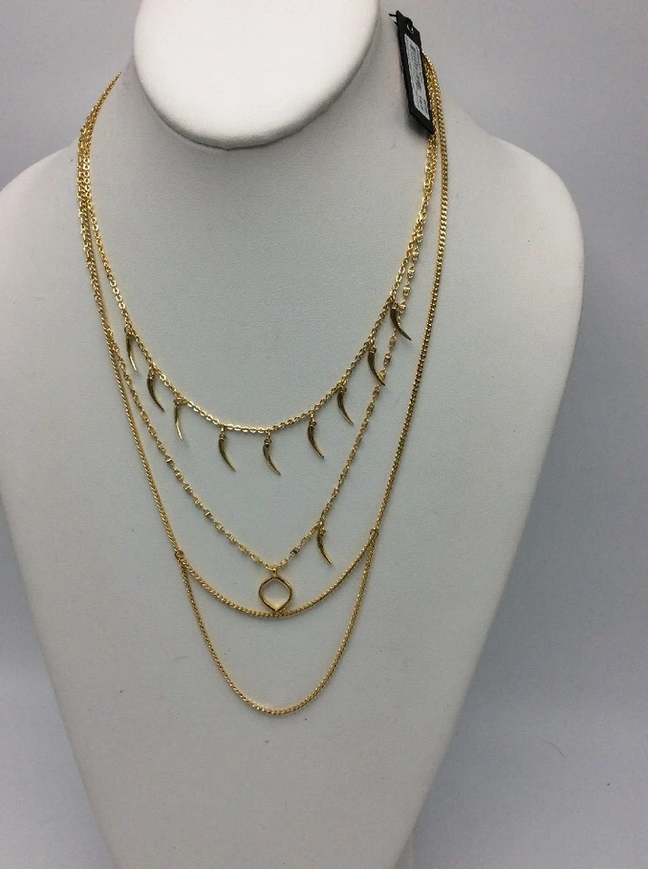 $48 Vince Camuto Collar Cuerno Multicapa Tono Dorado VC 64 Foto 2 de 4