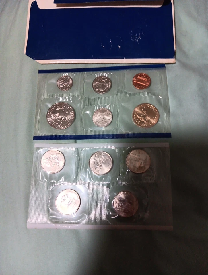 2005-P Partial U.S. Mint Uncirculated Coin Set 11 Coins Cellophane Sealed - Image 2 of 2