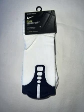 Nike Elite Versatility Crew Basketball Socks - WHITE/ NAVY - XL - sx5706-132