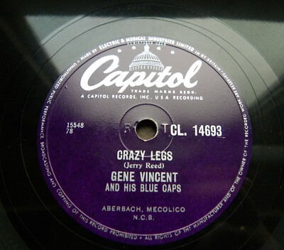 0853/ GENE VINCENT-Crazy legs Important words-KLASSE-R´n`R-78rpm Schellack