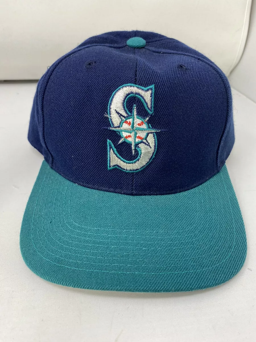 90's Seattle Mariners Plain Logo MLB Snapback Hat – Rare VNTG