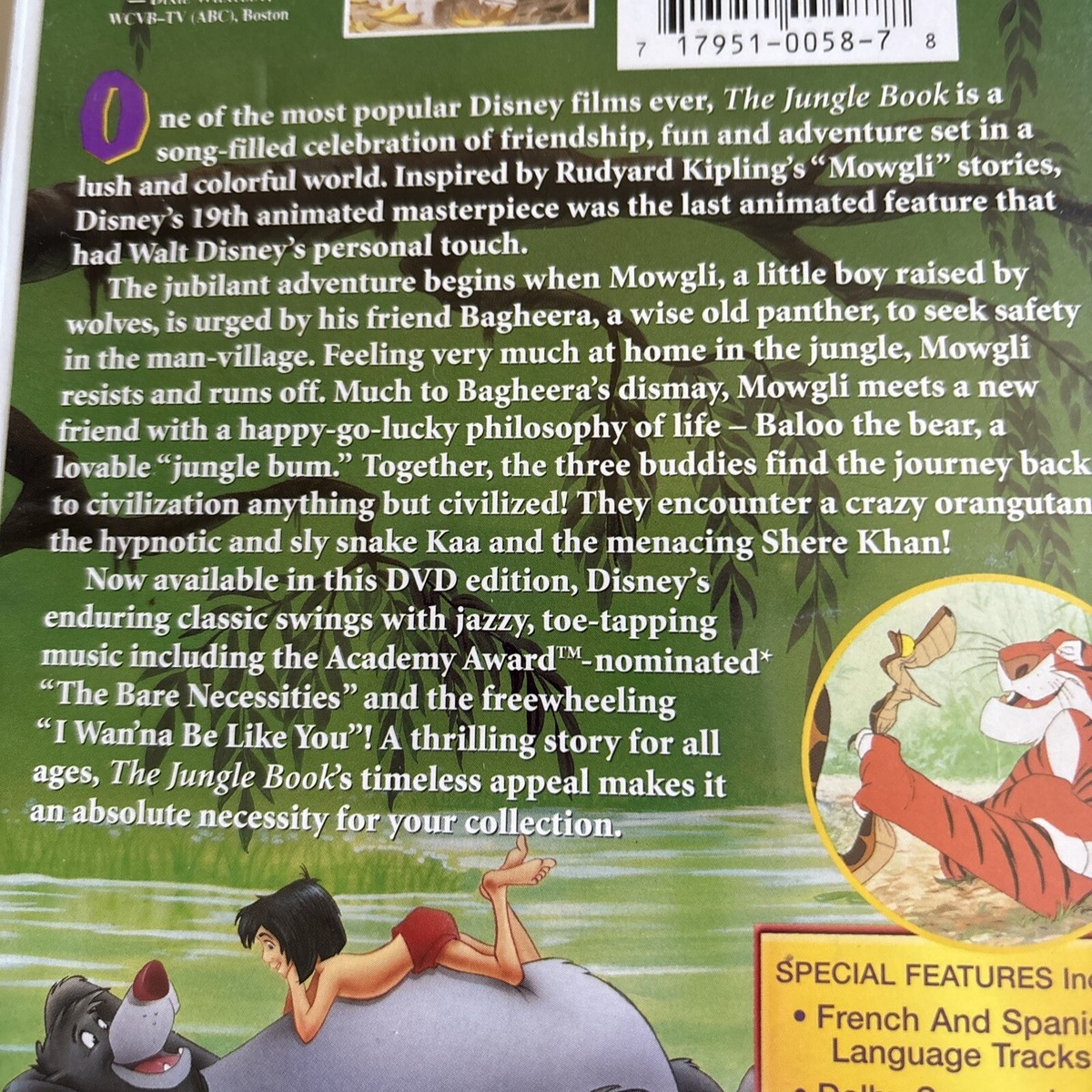 The Jungle Book (DVD, 1999, Limited Issue) RARE - ACCEPTABLE