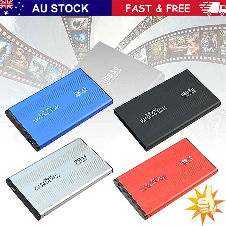 MINI PC Laptop Desktop USB 3.0 2TB External Case 2.5'' HDD PortabZR