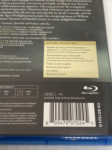 Georg Frideric Handel Giulio Cesare blu-ray 2 disc set - Picture 6 of 6