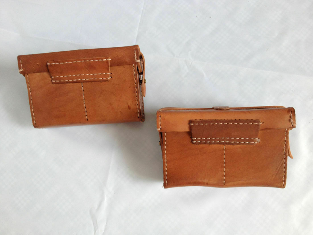 A Pair Of WWII Ija Japanese Military Type38 Ammo Front Pouch -JP003