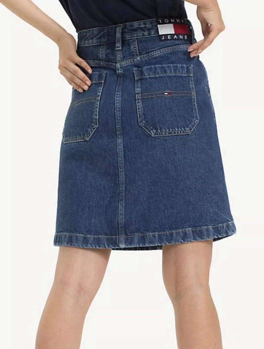 Tommy jeans denim a-line clearance skirt