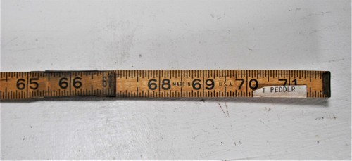 Vintage Sparton 72” Folding Wood Ruler With 6”Aluminum Extension Tan USA - Picture 4 of 5