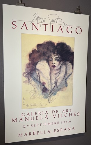 Ramon Santiago, Mostra d'arte "Marbella/Spagna" 1985, 25x38 pollici, eccellente+ - Foto 9 di 13