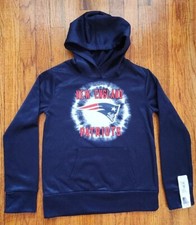 New England Patriots Pullover Hoodie Girls 10/12 Large L NFL Team Apparel