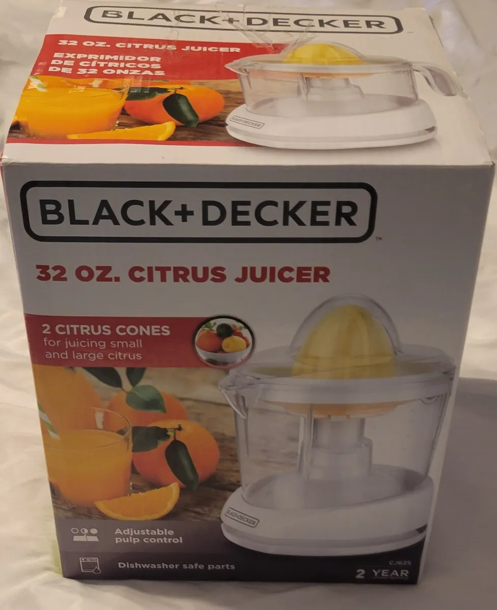 BLACK+DECKER 32oz Citrus Juicer, White, CJ625 