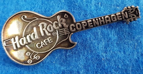 COPENHAGEN STERLING SILVER STAMPED GIBSON LES PAUL GUITAR Hard Rock Cafe PIN - Picture 1 of 1