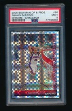PSA 9 SHAWN MARION 2005-06 BOWMAN CHROME X-FRACTOR #86 #/150 *PHOENIX SUNS*