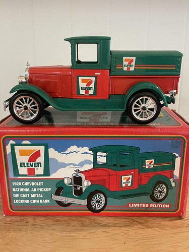 7- Eleven Pick Up Truck Liberty Classics Chevy 1928 National AB 1:25 Scale Bank - Picture 2 of 10