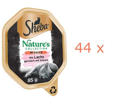 44 x 85 g Sheba Nature's Collection (  12,42/kg) in Sauce mit Lachs für Katzen