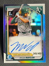 2024 Bowman Chrome 1st REFRACTOR PROSPECT ROOKIE AUTO Myles Naylor 349/499
