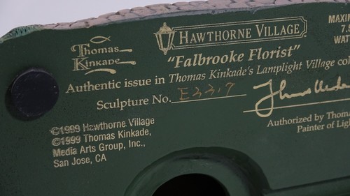 Thomas Kinkade Hawthorne Village Fallbrooke Florist 1999 E3317 - Picture 9 of 15