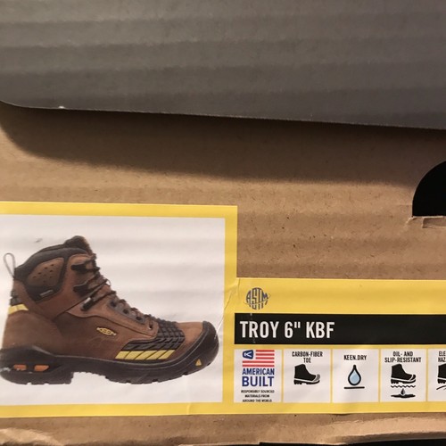 NUEVAS BOTAS DE TRABAJO KEEN Utility para hombre talla 10,5 M Troy 6” KBF punta de carbono WP 1025696 - Imagen 11 de 12