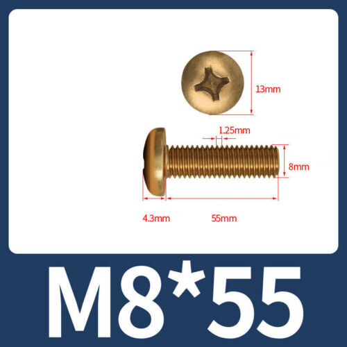Viti a testa tonda M2 M2,5 M3 M4 M5 M6 M8 ottone Phillips macchina bullone a vite - Foto 73 di 74