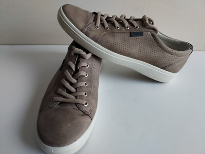 Ecco Danish Design Beige Perforated Leather Sneaker Shoes Mens Size 9 / 43 GREAT