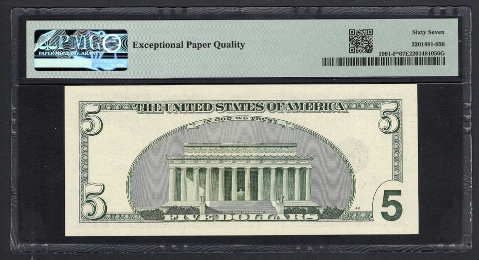 United States-Federal 5 Dollars 2003A Fr#1991-F* (FF* Block) Star UNC Grade 67 - Image 2 of 2