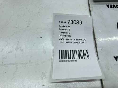 MÁSCARA DE RADIO DE COCHE OPEL CORSA MERIVA 2003 ORIGINAL NUEVA - Imagen 4 de 4