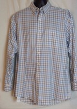 1910 Multi-color Checked Cotton Double Twill Wrinkle-free Men's Shirt Sz L