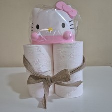 Hello Kitty Pink Tissue Box 4 Rolls 3-Ply 219 Sheets Toilet Tissue Paper