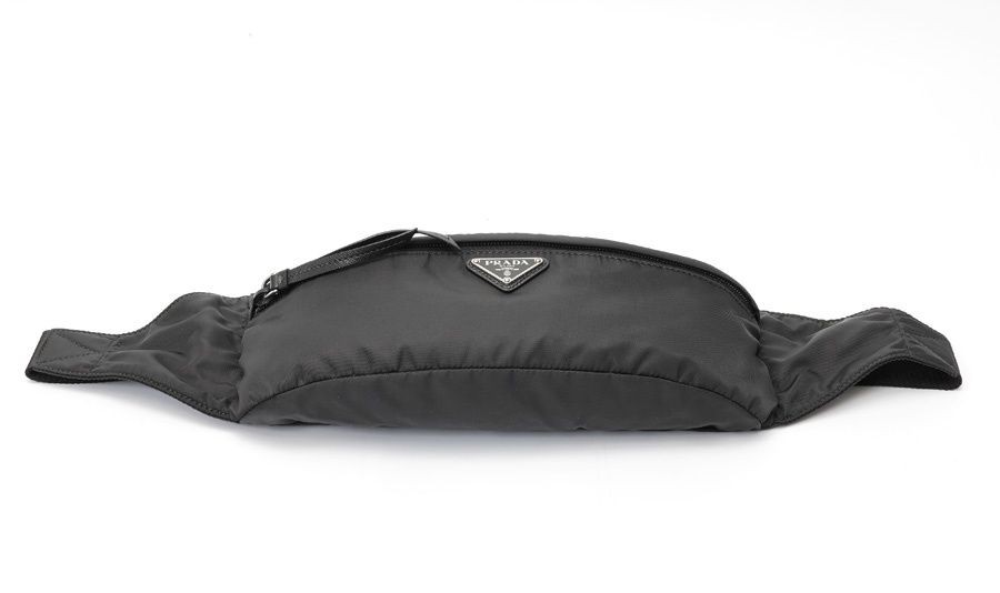 Prada Nylon Body Bag Waist Pouch Black Used 1BL011 From Japan thumbnail 4