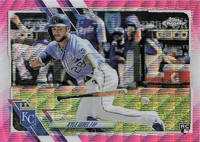 2021 Topps Chrome Update #USC98 Kyle Isbel Pink Wave Refractor