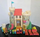 Vintage 1974 Fisher Price Little People Play Family Castle #993 nearly complete!