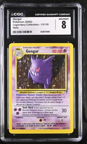 CGC 8 Gengar 2002 Legendary Collection 11/110 Holo Pokemon Card